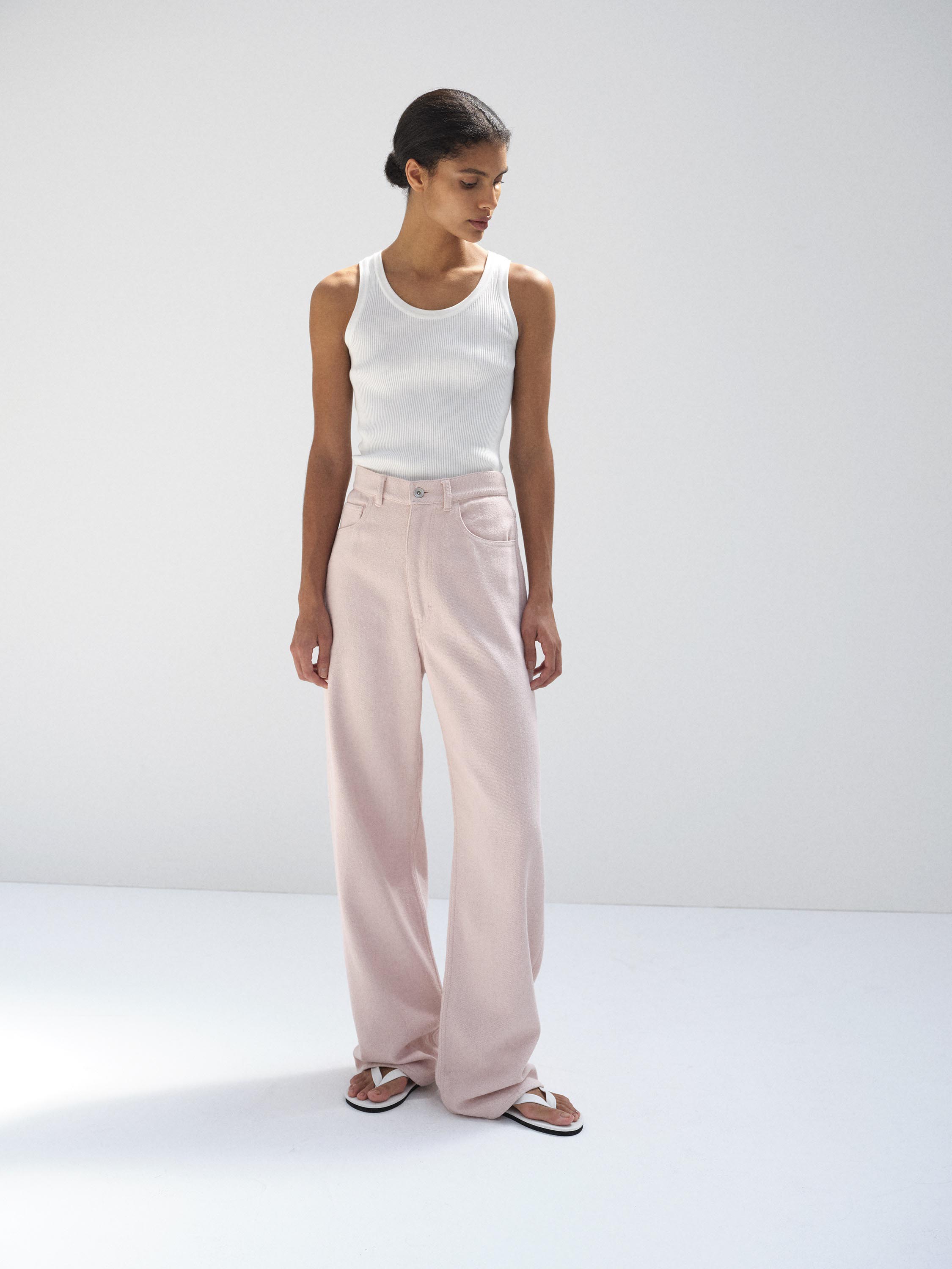 COTTON HIGH GAUGE RIB KNIT TANK 詳細画像 WHITE 2