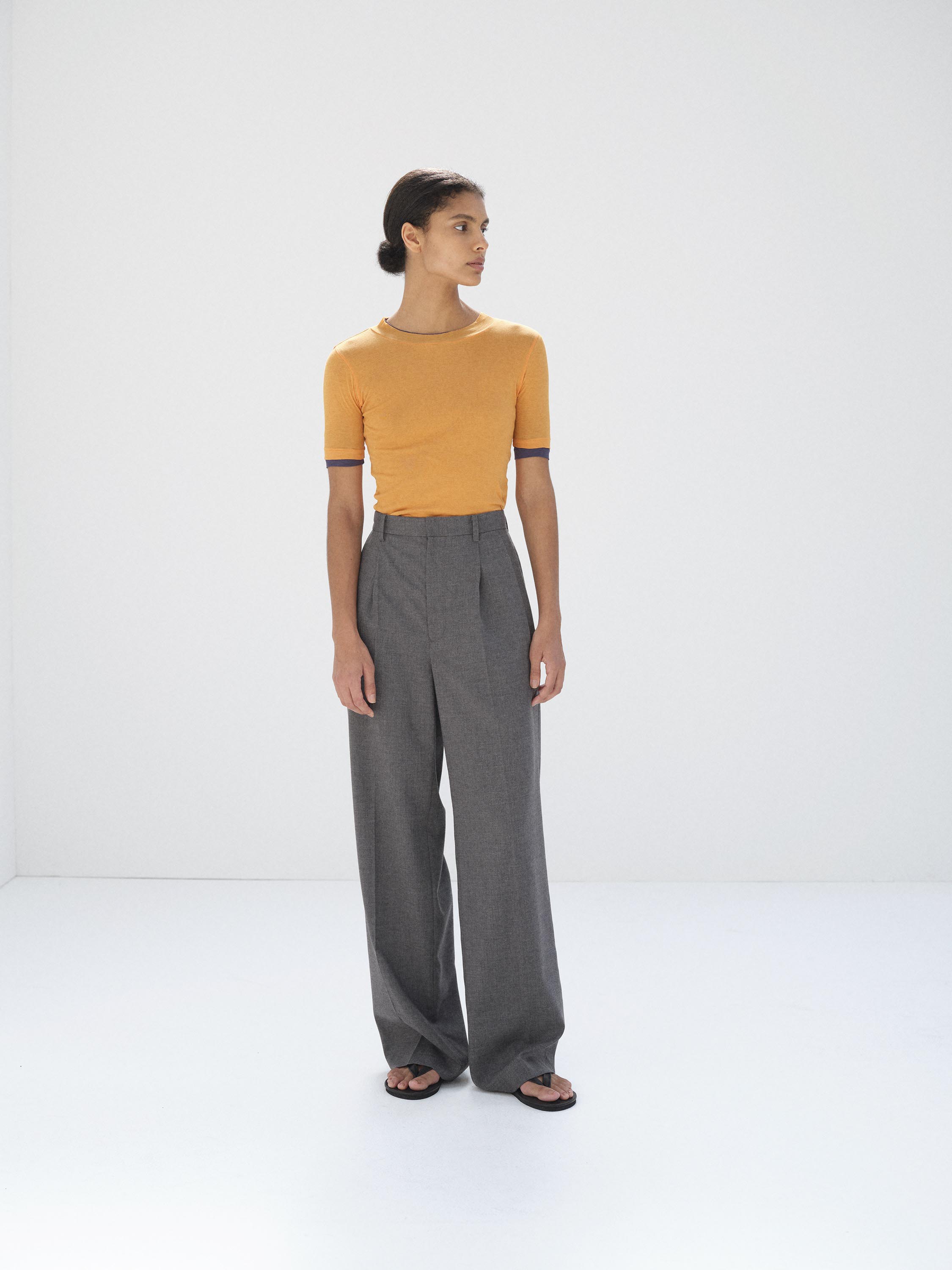 SUPER HIGH GAUGE SHEER RIB TEE 詳細画像 ORANGE 1