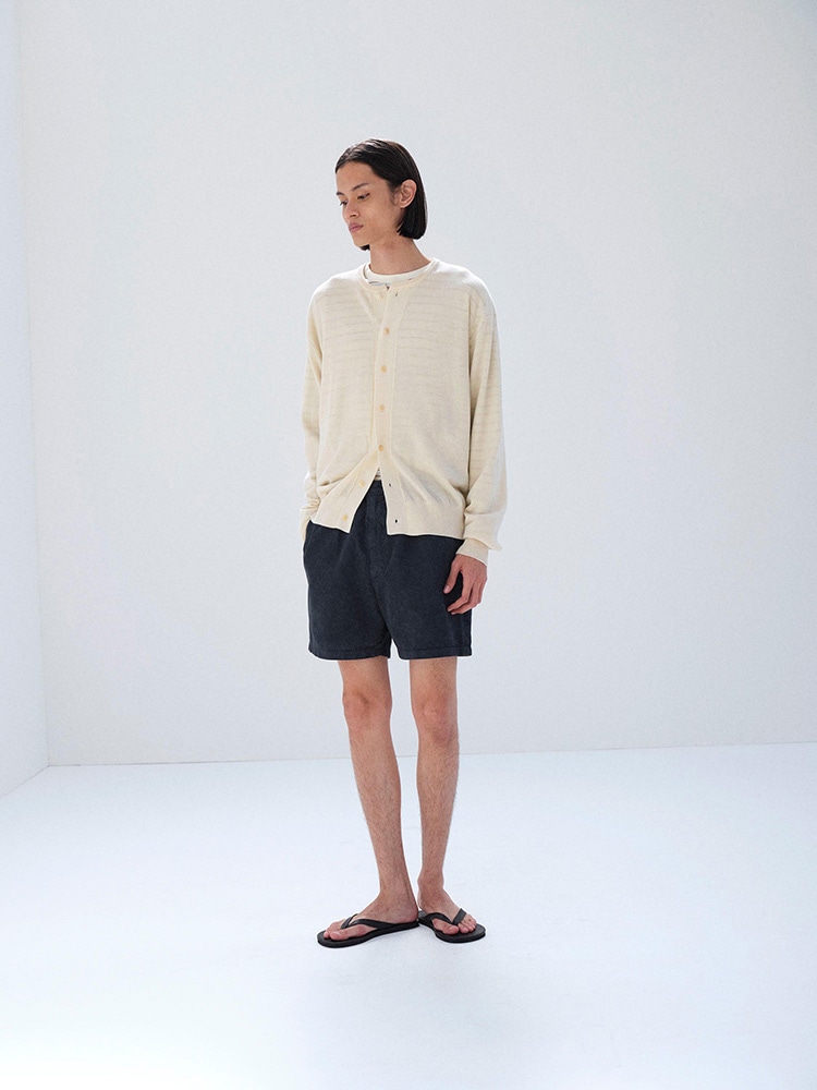 CASHMERE HARD TWIST KNIT CARDIGAN