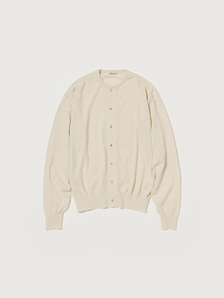 CASHMERE HARD TWIST KNIT CARDIGAN