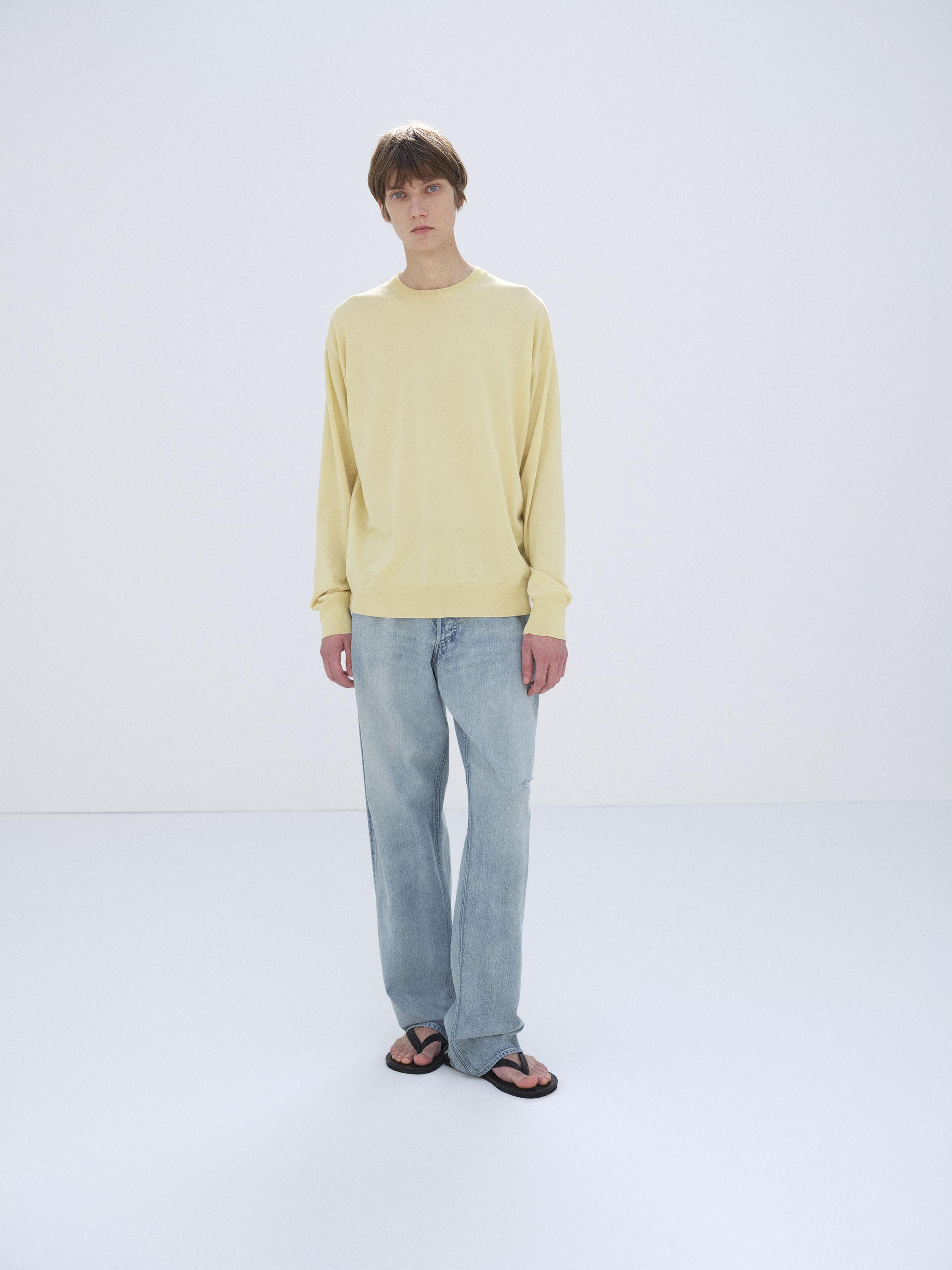FADED SELVEDGE LIGHT DENIM WIDE PANTS 詳細画像 LIGHT INDIGO 2