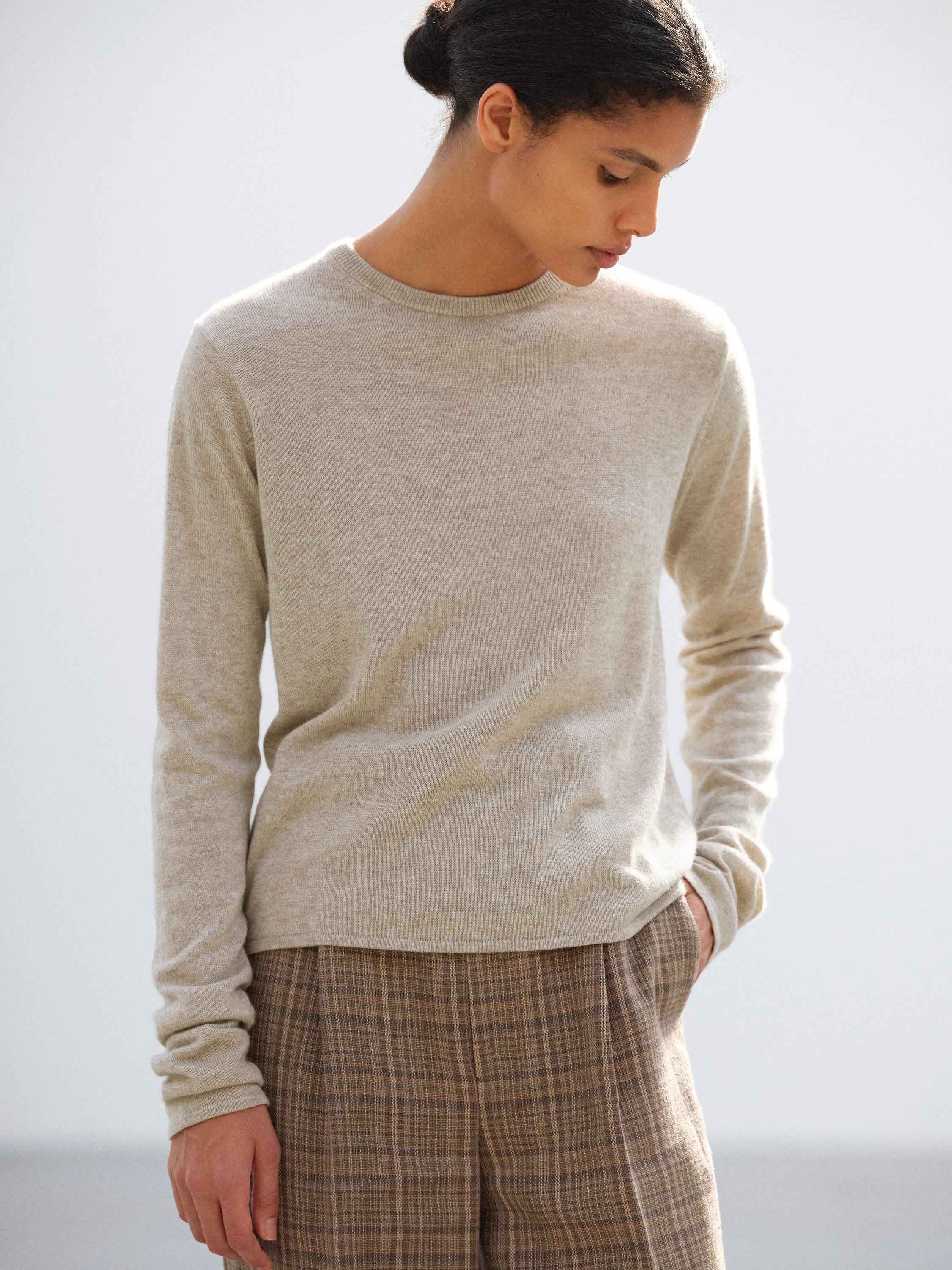 SUPER FINE CASHMERE SILK KNIT P/O 詳細画像 TOP BEIGE 1