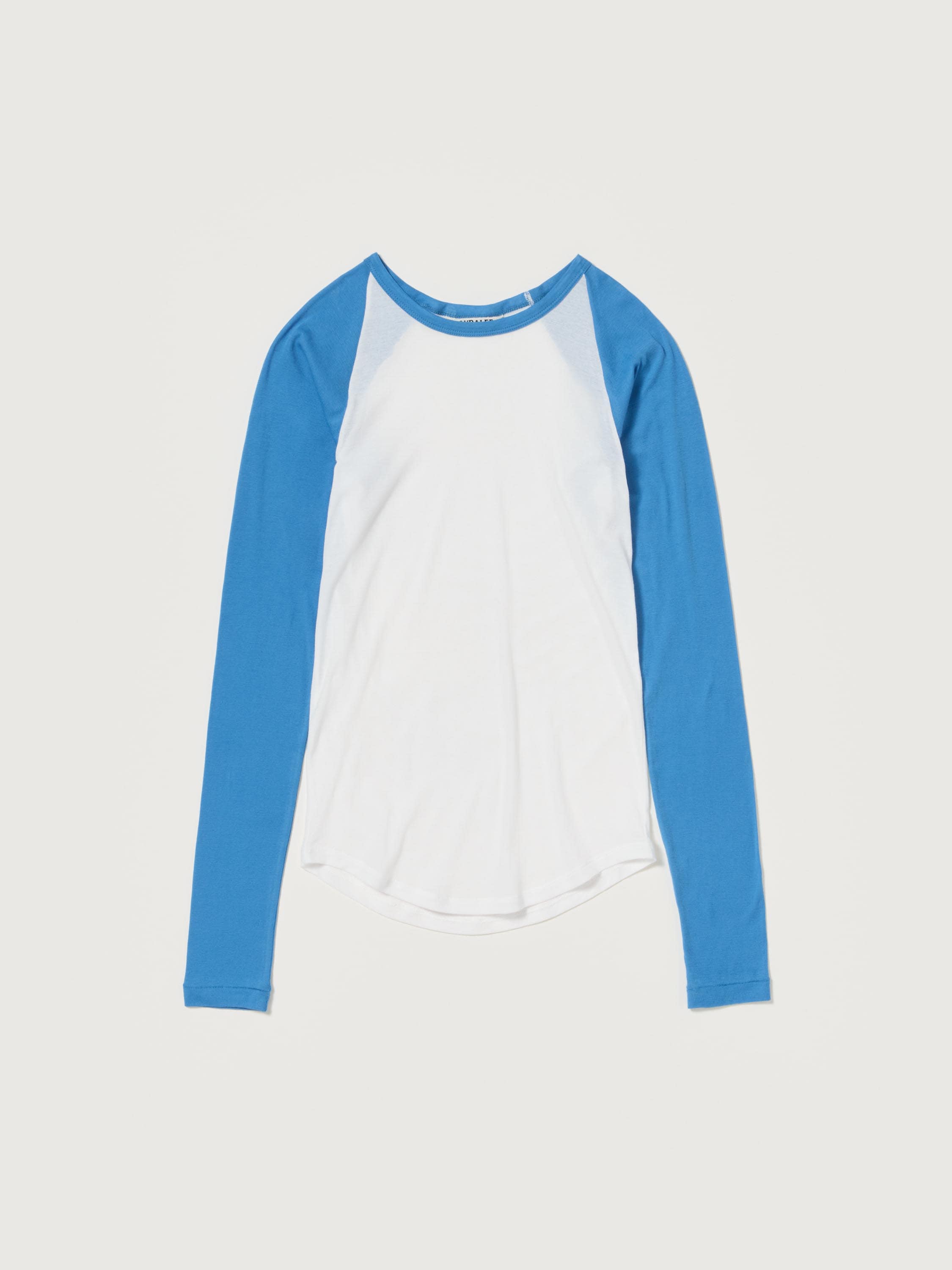 SUPER HIGH GAUGE SHEER RIB RAGLAN P/O 詳細画像 WHITE × BLUE 1