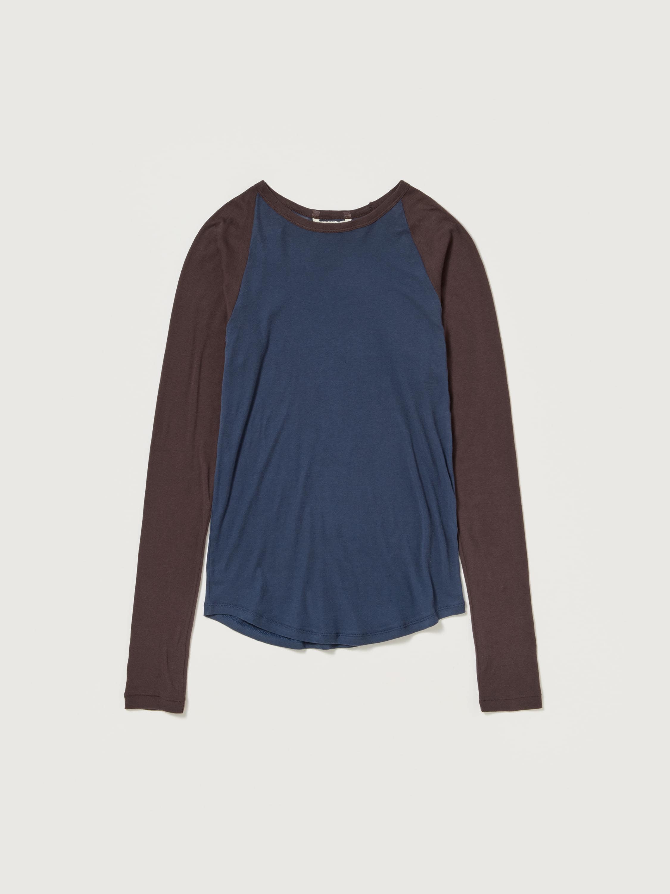 SUPER HIGH GAUGE SHEER RIB RAGLAN P/O 詳細画像 NAVY × DARK BROWN 1