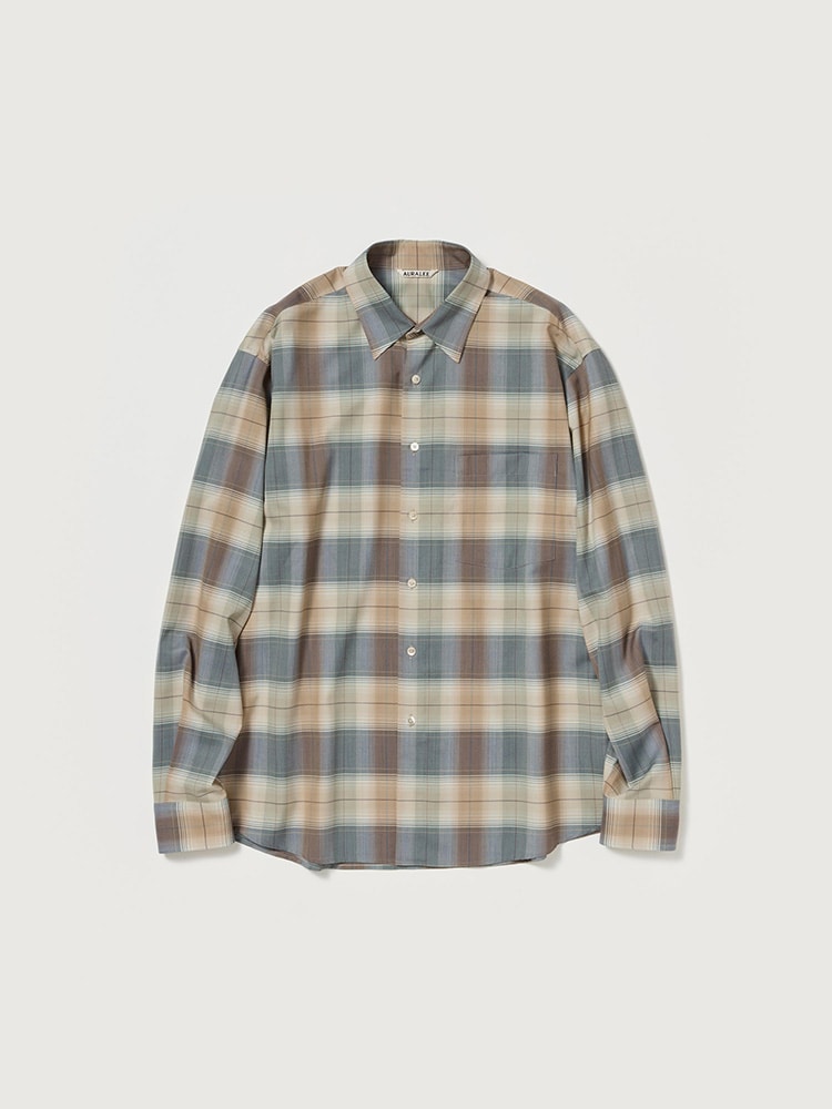 SUPER LIGHT WOOL CHECK SHIRT