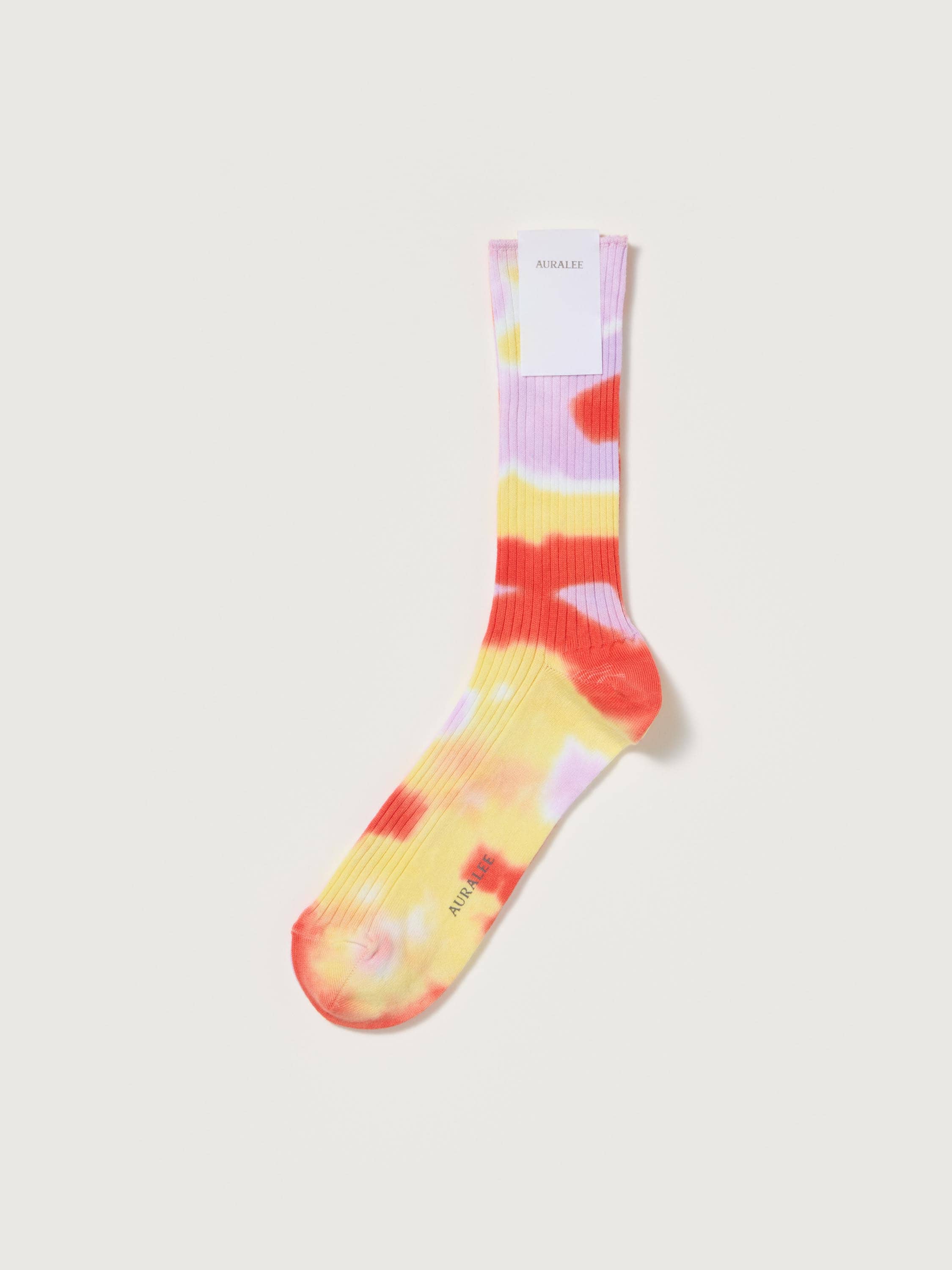 GIZA HIGH GAUGE TIE-DYE SOCKS 詳細画像 ORANGE × YELLOW 1
